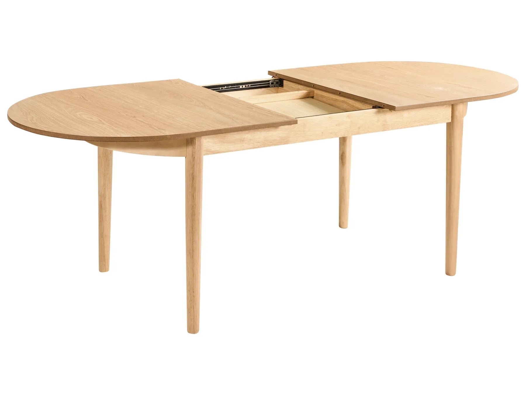 Extending Dining Table LARTO Light Ash Wood 180/220 cm 90 cm