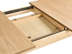 Extending Dining Table LARTO Light Ash Wood 180/220 cm 90 cm