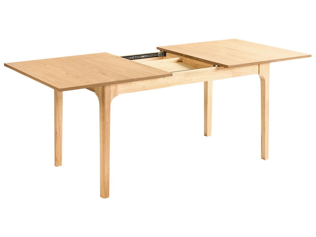 Extending Dining Table DELMAS Light Ash Wood 160/200 cm 90 cm