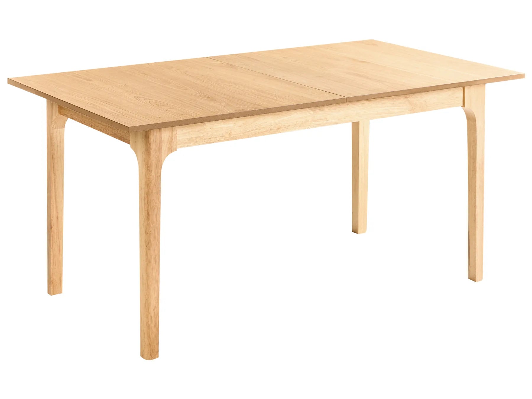 Extending Dining Table DELMAS Light Ash Wood 160/200 cm 90 cm