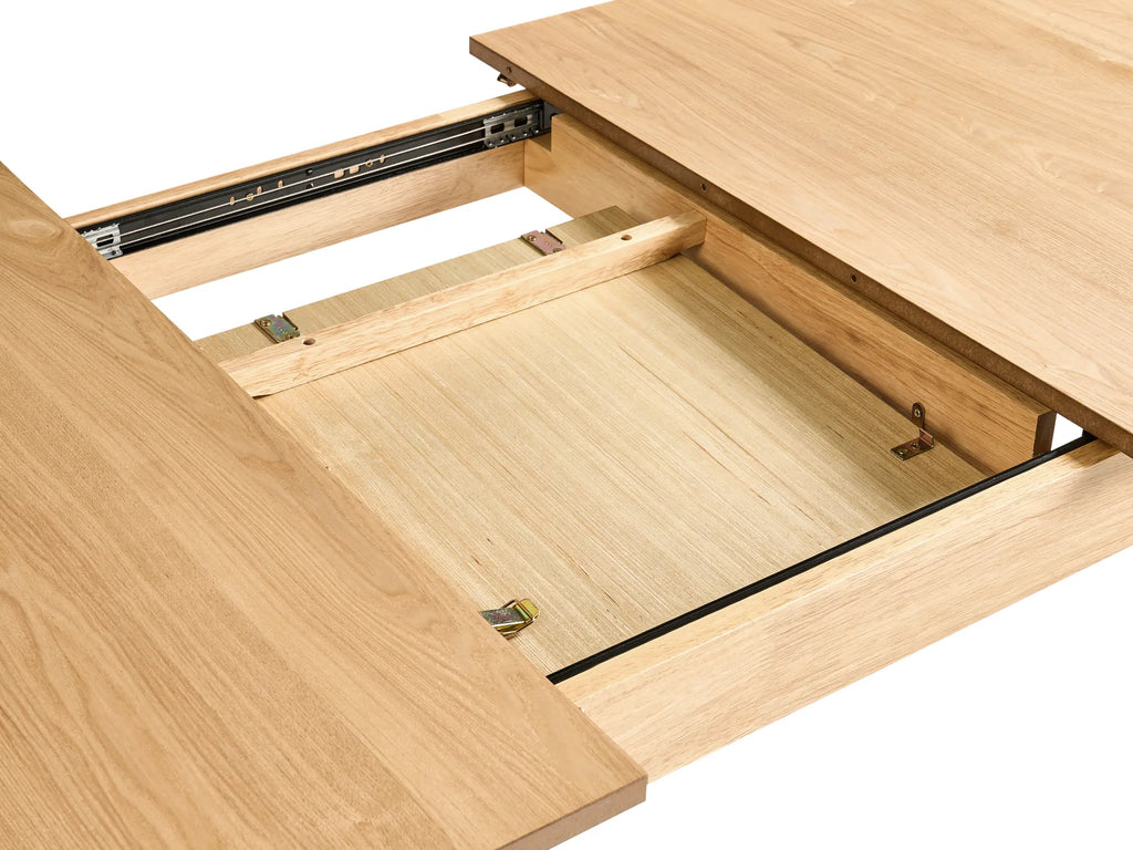 Extending Dining Table DELMAS Light Ash Wood 160/200 cm 90 cm