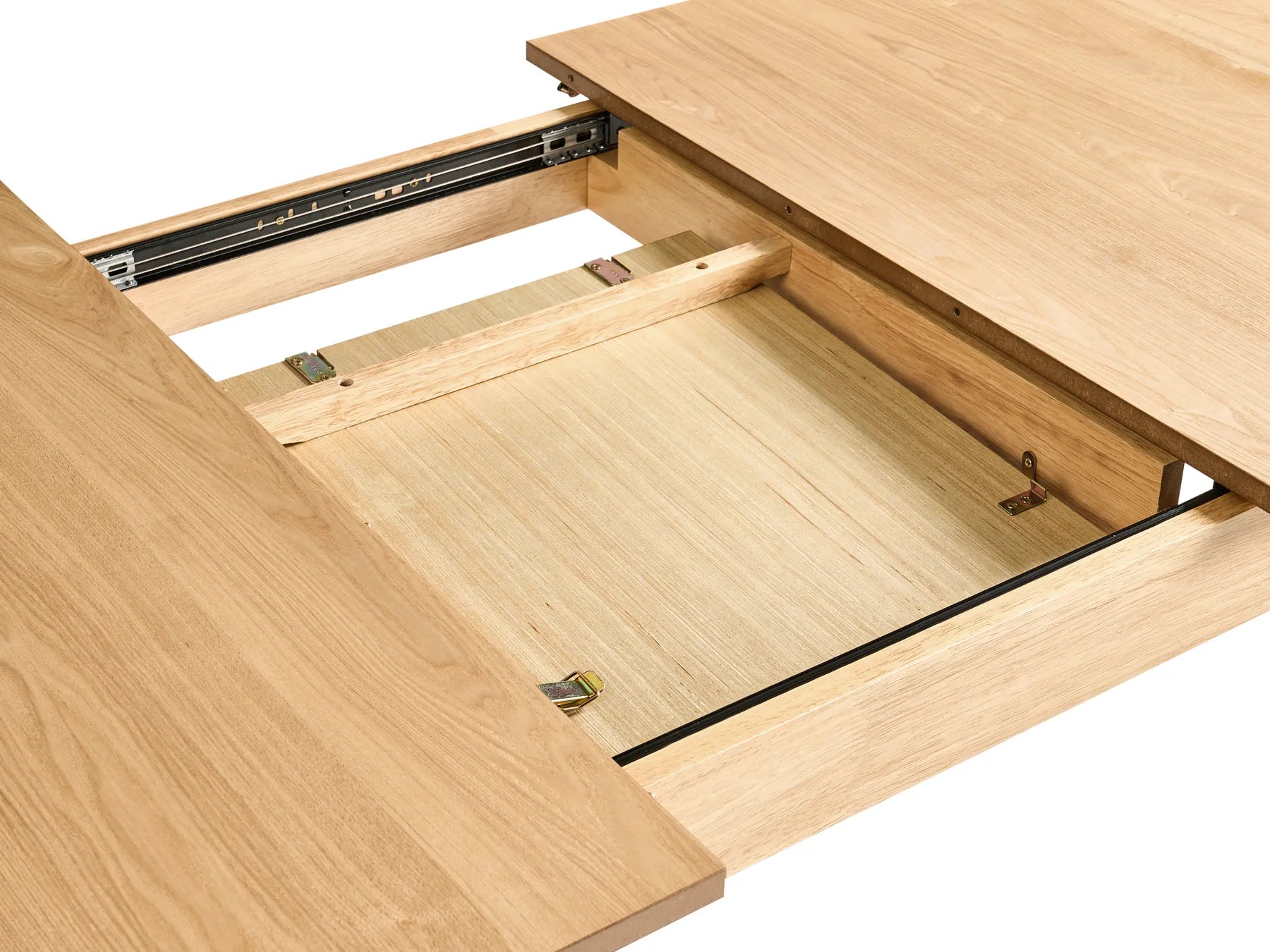 Extending Dining Table DELMAS Light Ash Wood 160/200 cm 90 cm