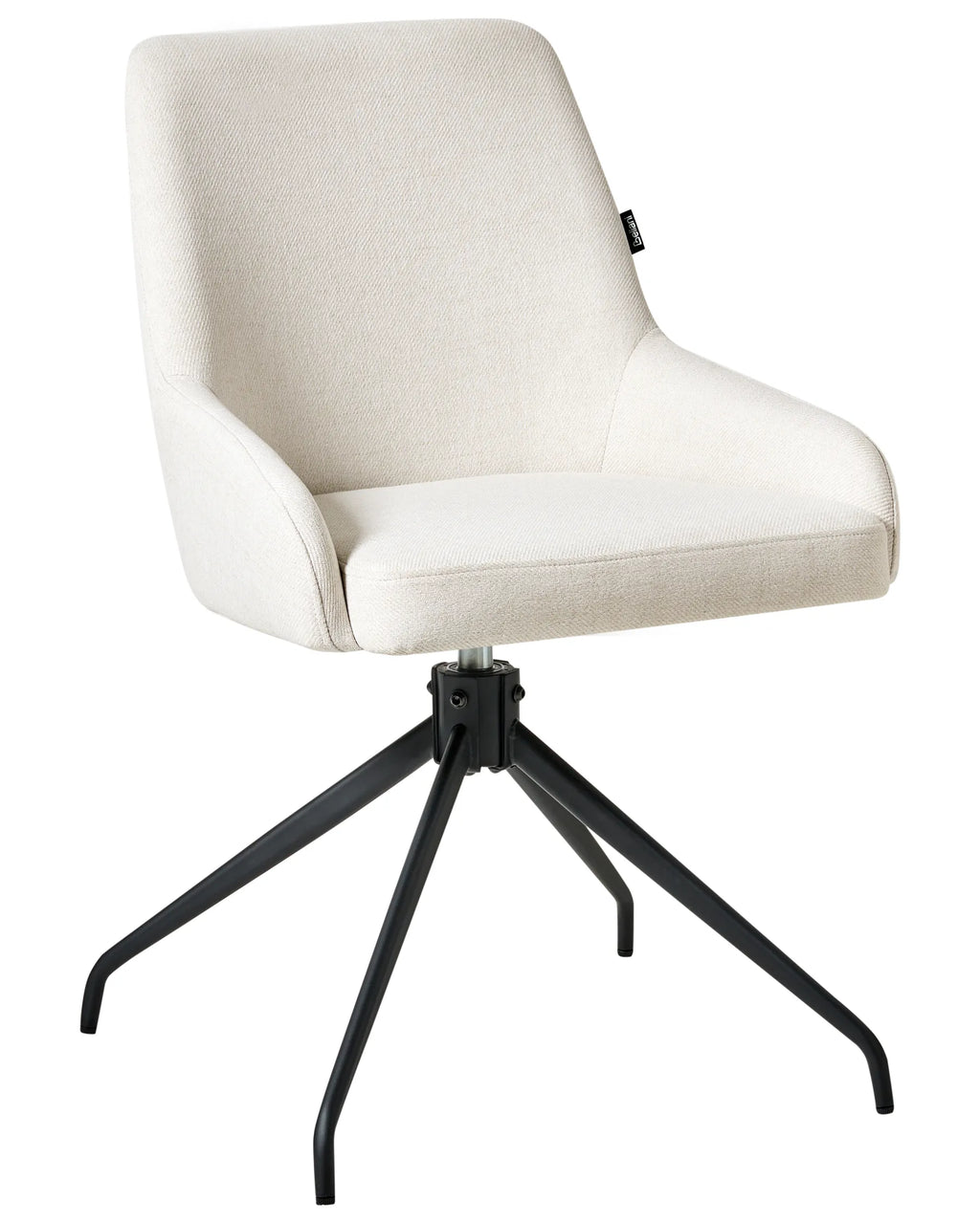 Set of 2 Dining Chairs Swivel JENNER Fabric Off-White