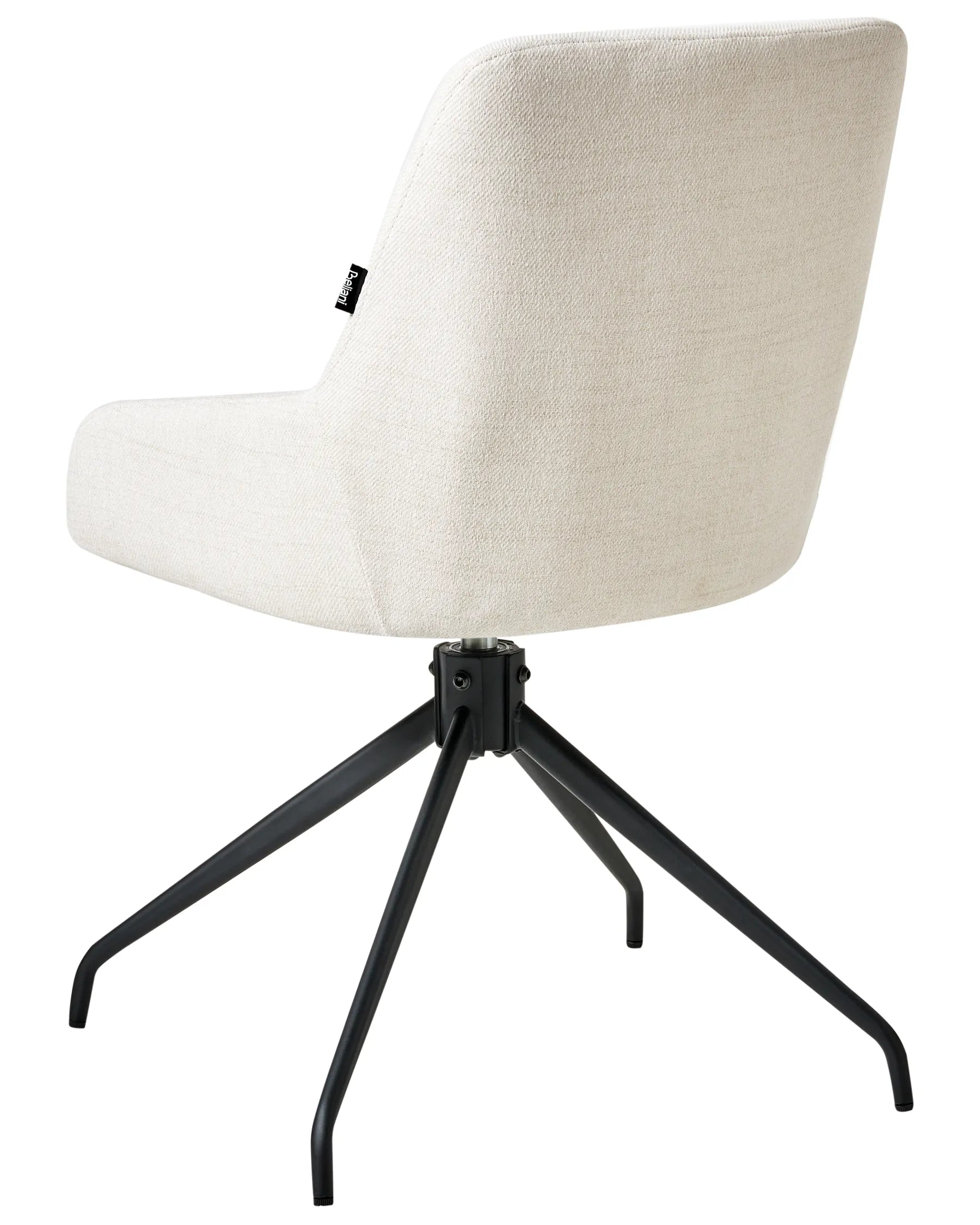 Set of 2 Dining Chairs Swivel JENNER Fabric Off-White