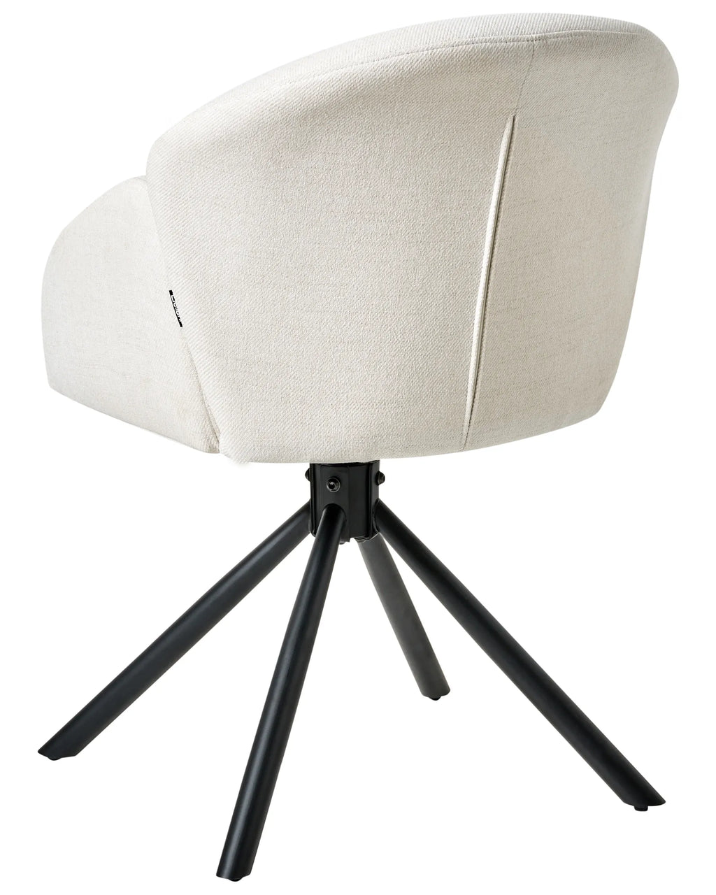 Set of 2 Dining Chairs Swivel MAYBEE Fabric Off-White