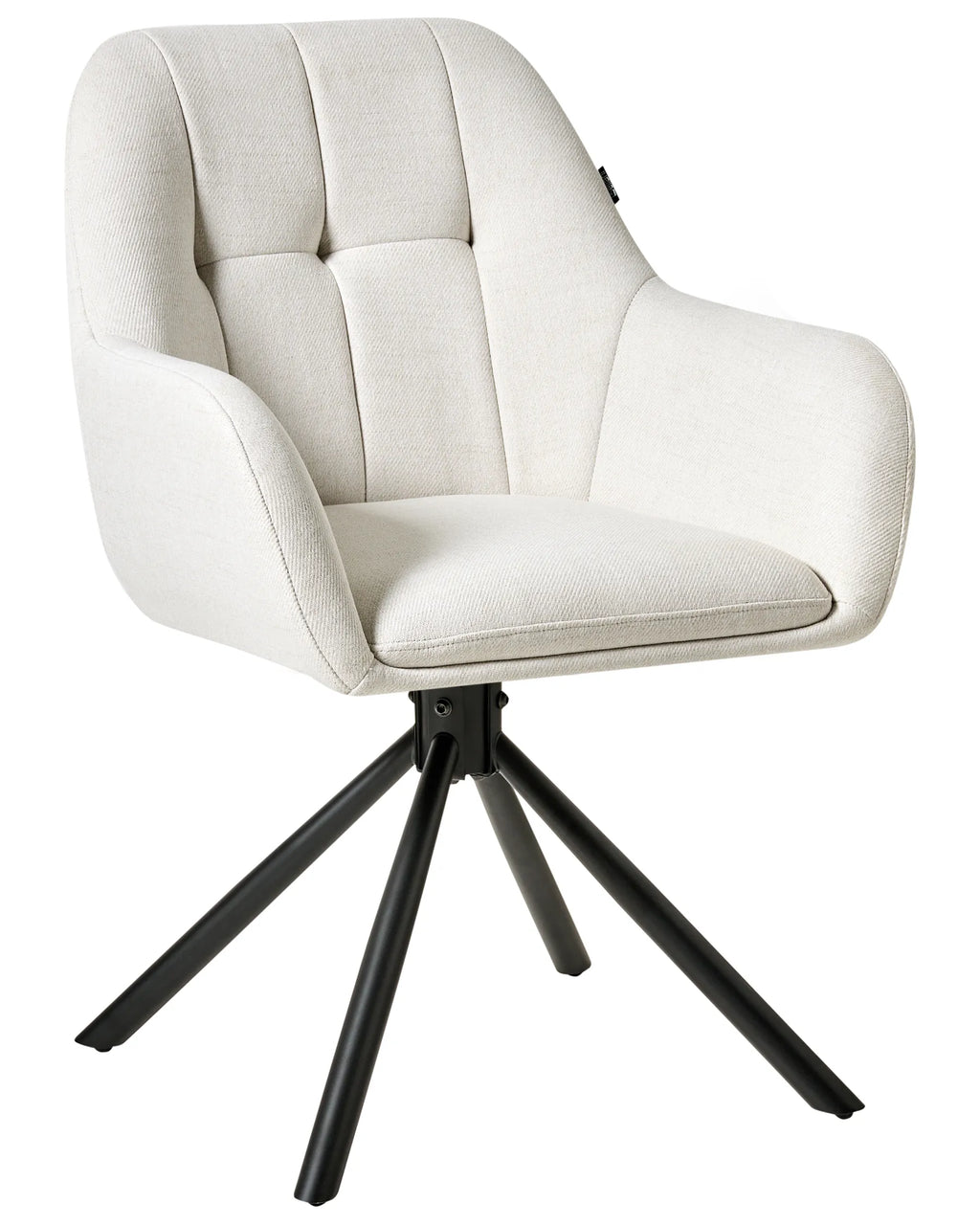 Dining Chair Swivel UBLY Fabric Off-White