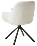Dining Chair Swivel UBLY Fabric Off-White