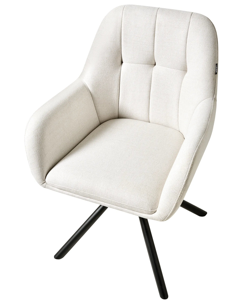 Dining Chair Swivel UBLY Fabric Off-White