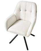 Dining Chair Swivel UBLY Fabric Off-White