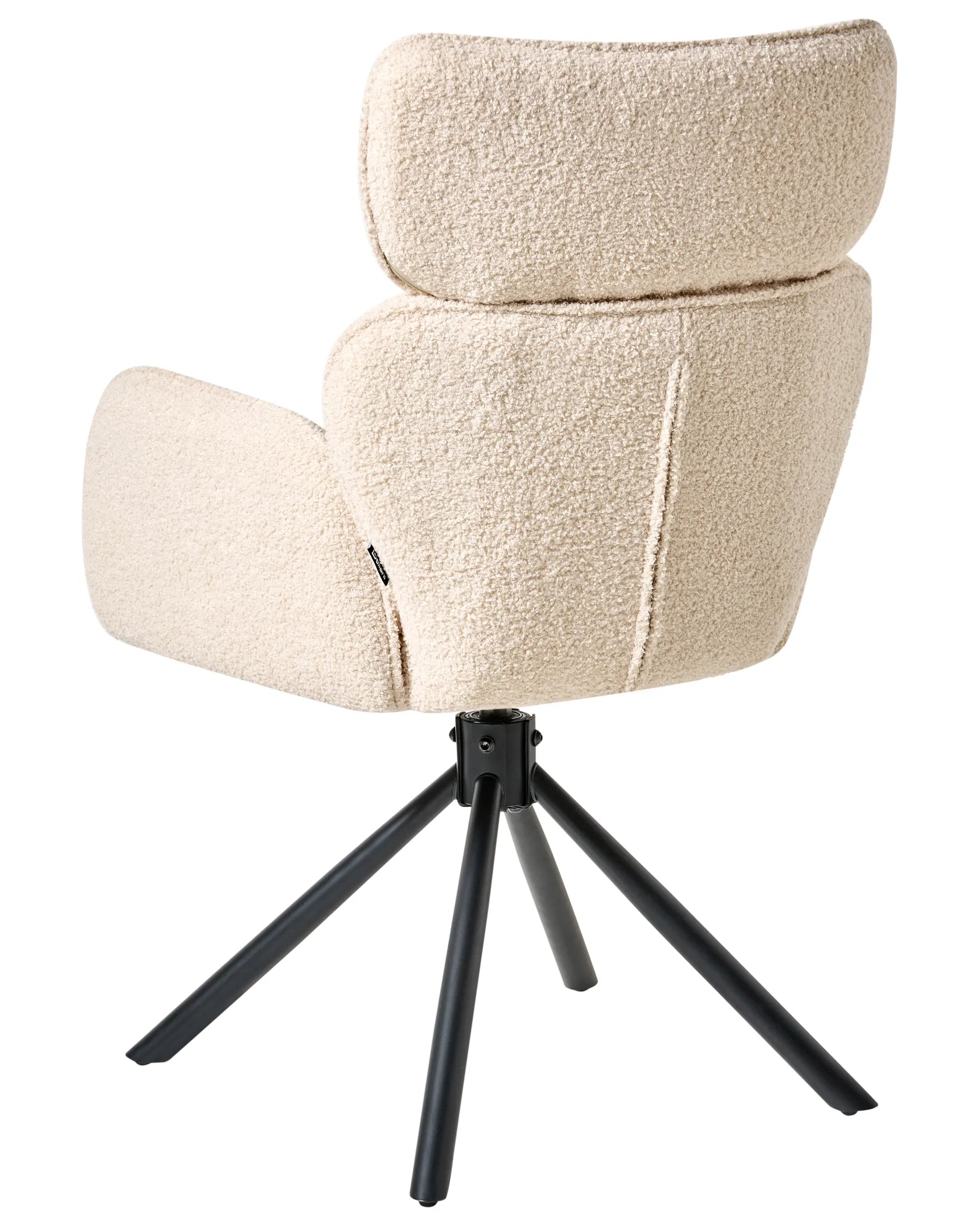 Dining Chair Swivel ALENE Boucle Light Beige