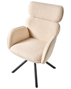 Dining Chair Swivel ALENE Boucle Light Beige