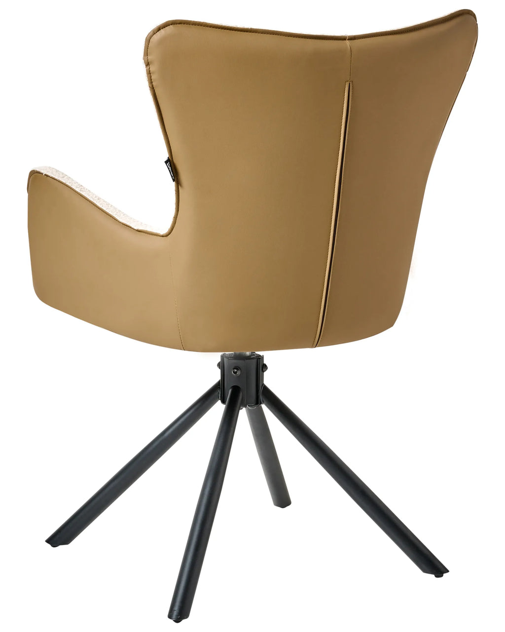 Set of 2 Dining Chairs Swivel NOVI Boucle Light Beige