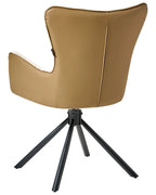 Set of 2 Dining Chairs Swivel NOVI Boucle Light Beige
