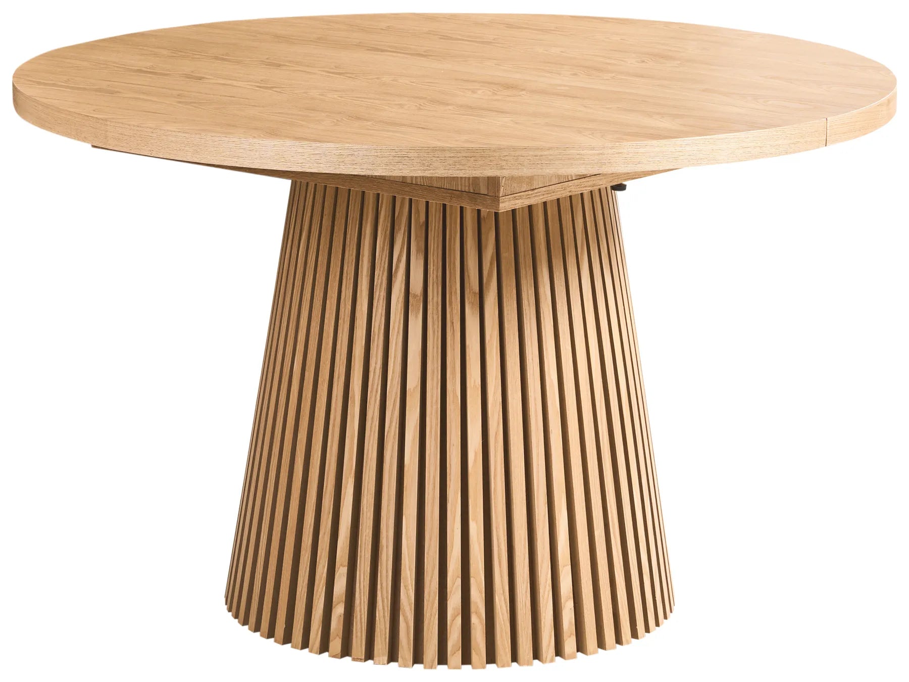 Extending Dining Table MOORE Light Ash Wood 120/160 cm 120 cm
