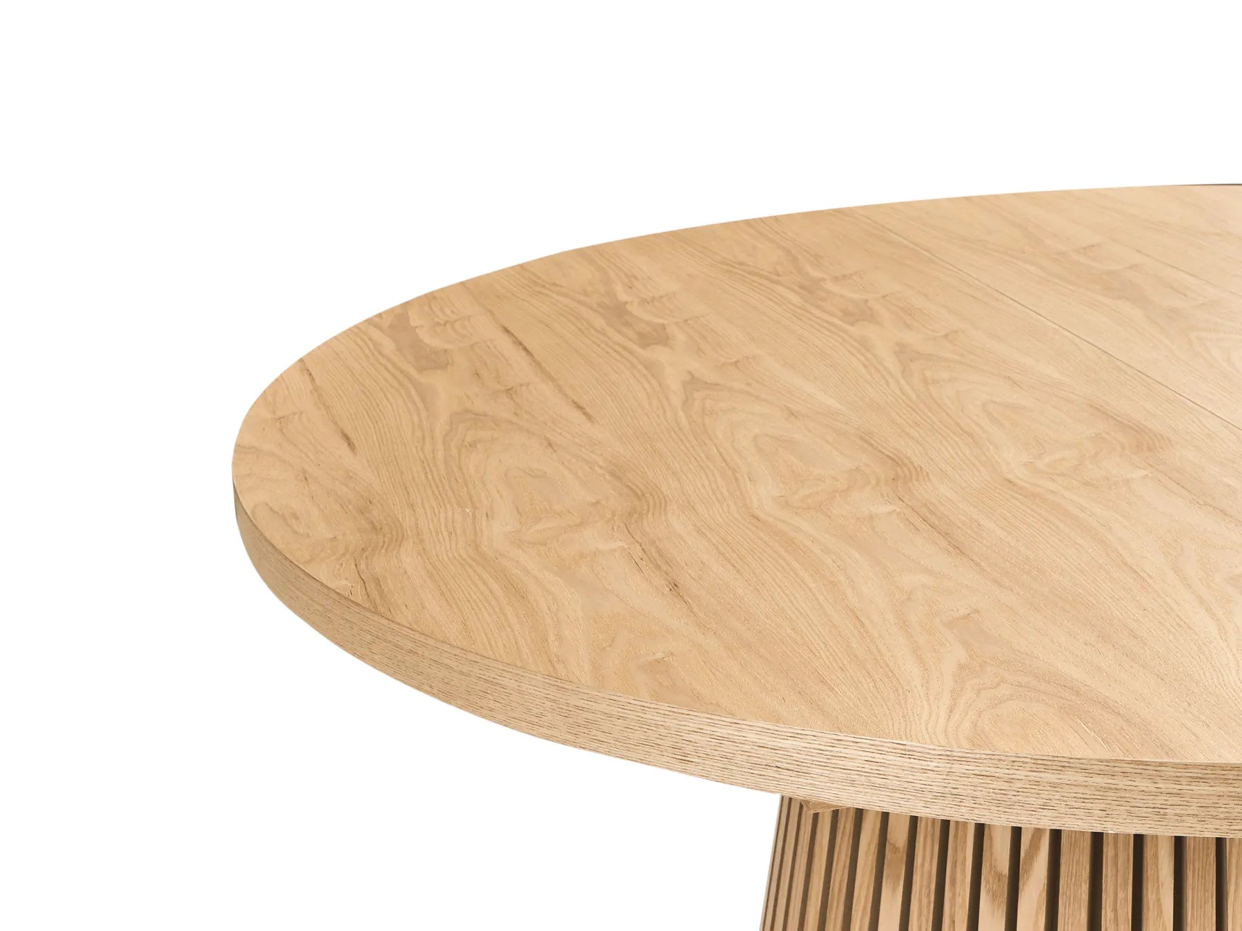 Extending Dining Table MOORE Light Ash Wood 120/160 cm 120 cm