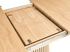 Extending Dining Table MOORE Light Ash Wood 120/160 cm 120 cm
