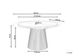 Extending Dining Table MOORE Light Ash Wood 120/160 cm 120 cm