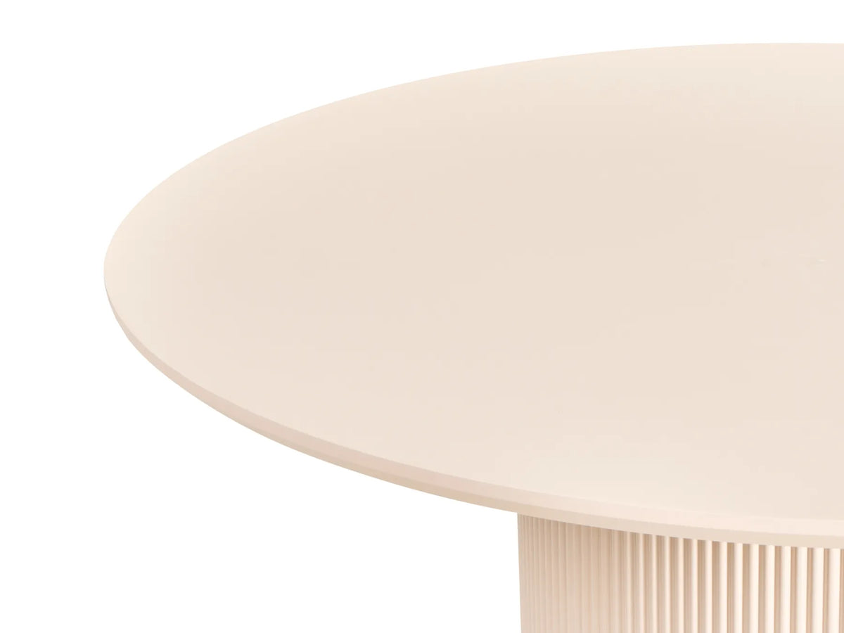 Dining Table YAMA Light Beige 120 cm 120 cm — side product view