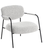 Armchair AUSVIKA Fabric Black/ White
