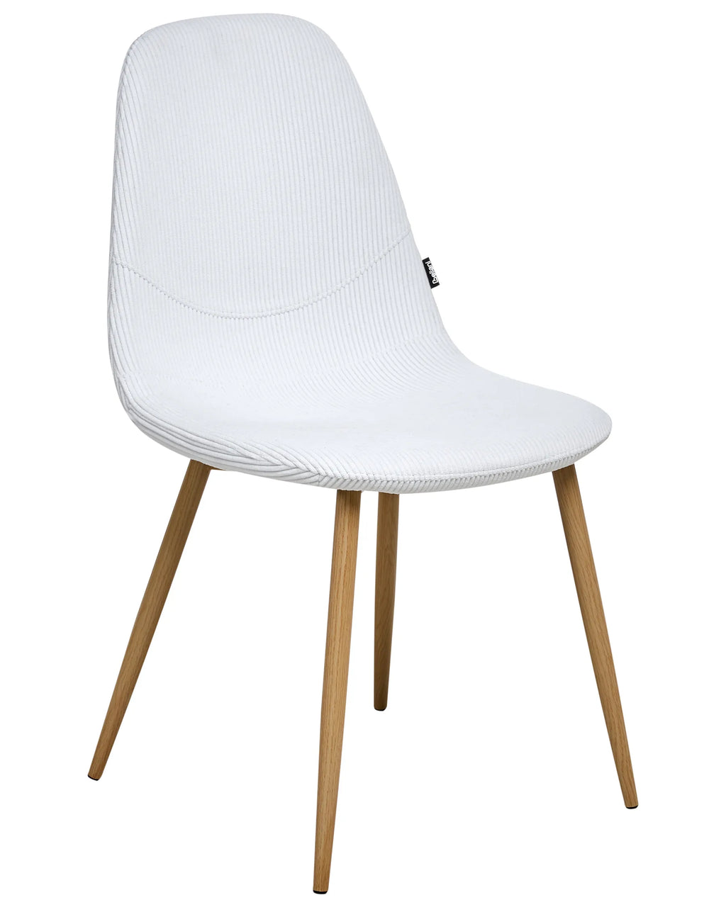 Set of 2 Dining Chairs HILDEN Corduroy White