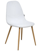 Set of 2 Dining Chairs HILDEN Corduroy White