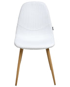 Set of 2 Dining Chairs HILDEN Corduroy White