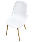 Set of 2 Dining Chairs HILDEN Corduroy White