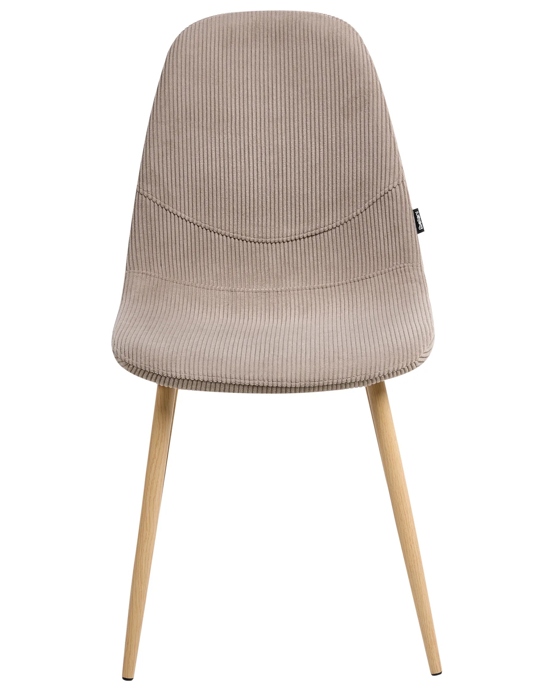 Set of 2 Dining Chairs HILDEN Corduroy Taupe
