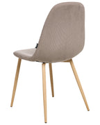 Set of 2 Dining Chairs HILDEN Corduroy Taupe