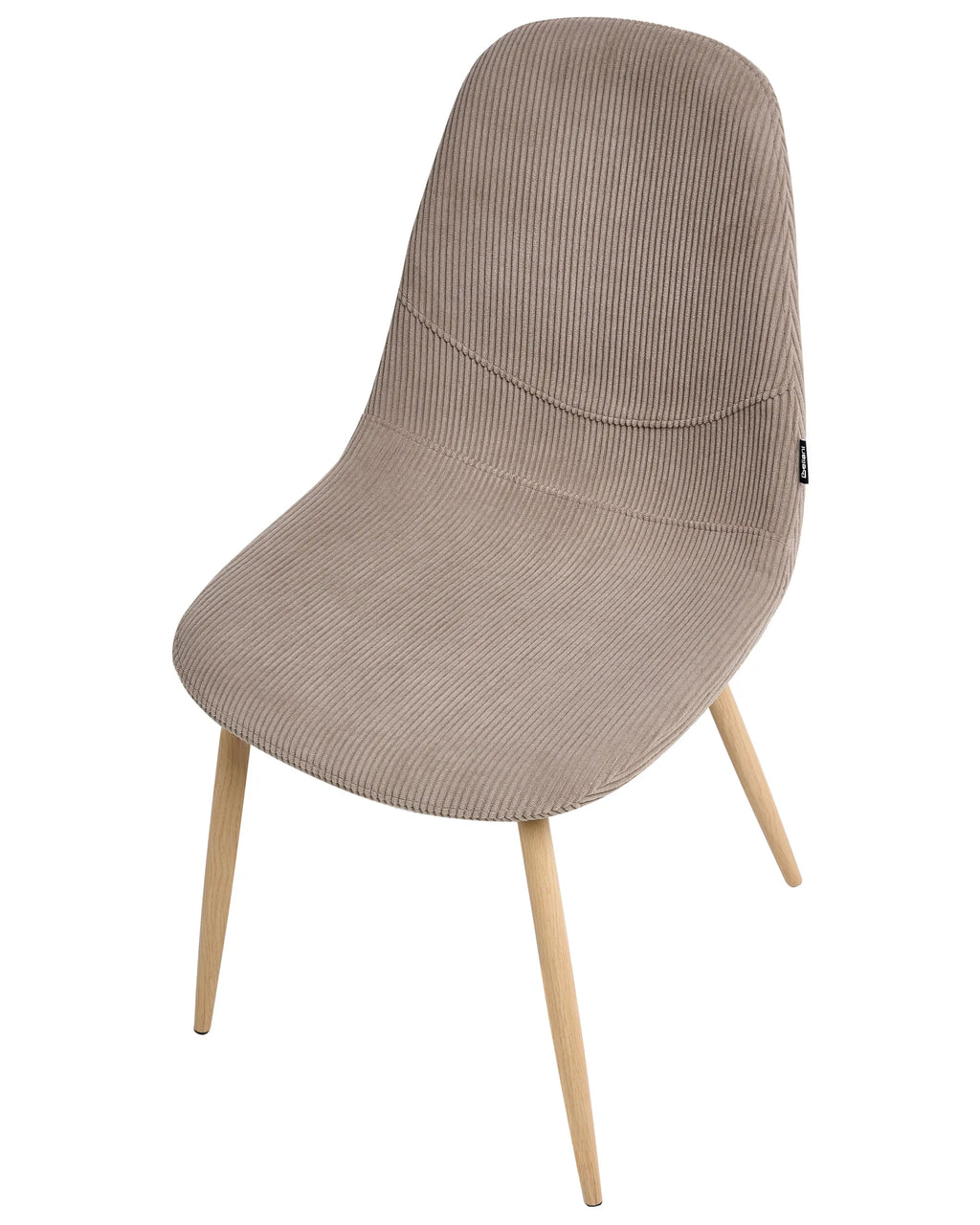 Set of 2 Dining Chairs HILDEN Corduroy Taupe