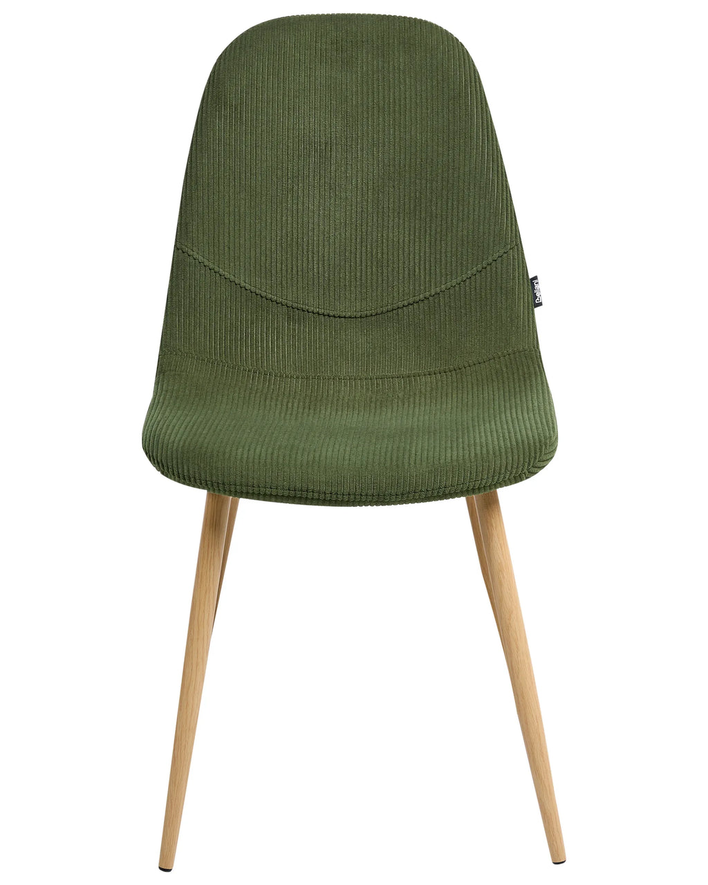 Set of 2 Dining Chairs HILDEN Corduroy Green