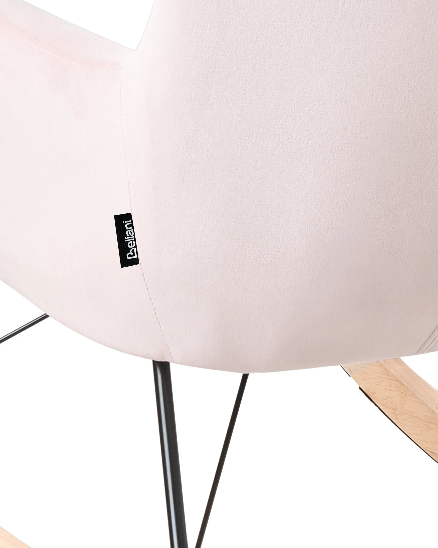 Rocking Chair ELLAN Velvet Pink
