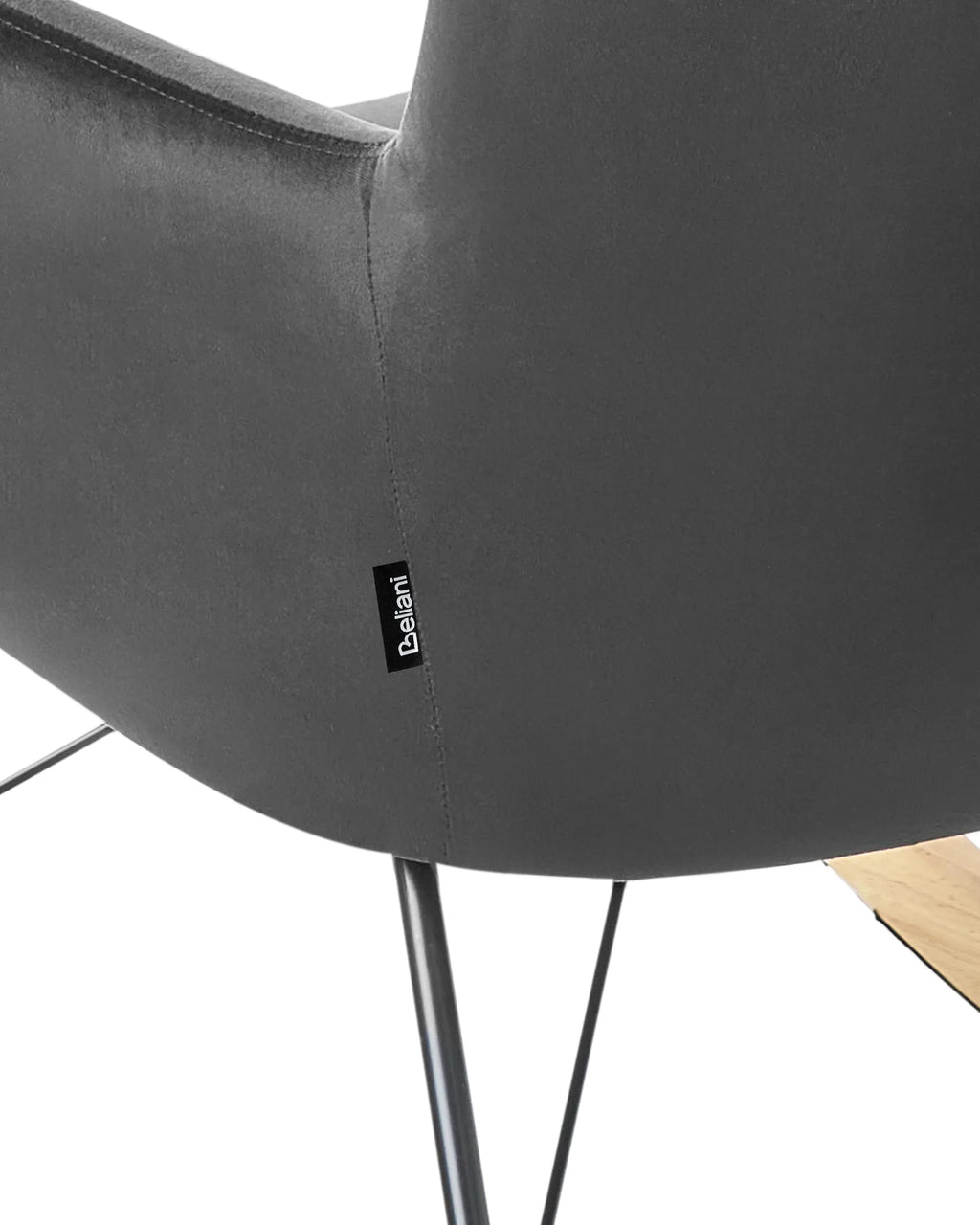 Rocking Chair ELLAN Velvet Black