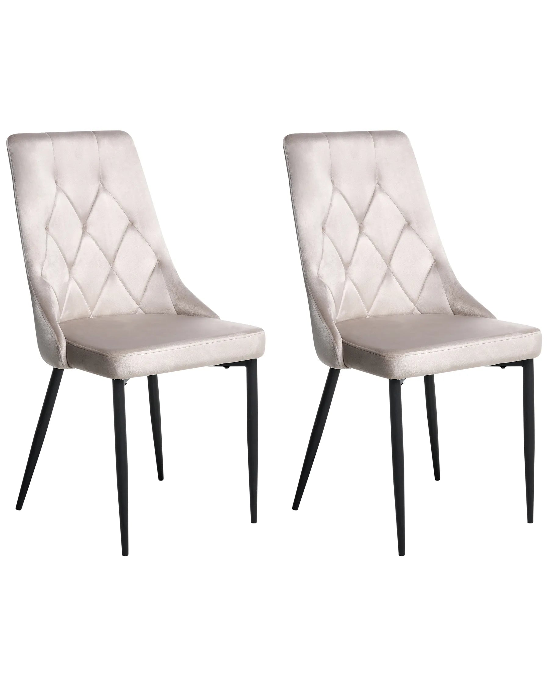 Set of 2 Dining Chairs AVENIR Velvet Taupe