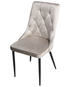 Set of 2 Dining Chairs AVENIR Velvet Taupe