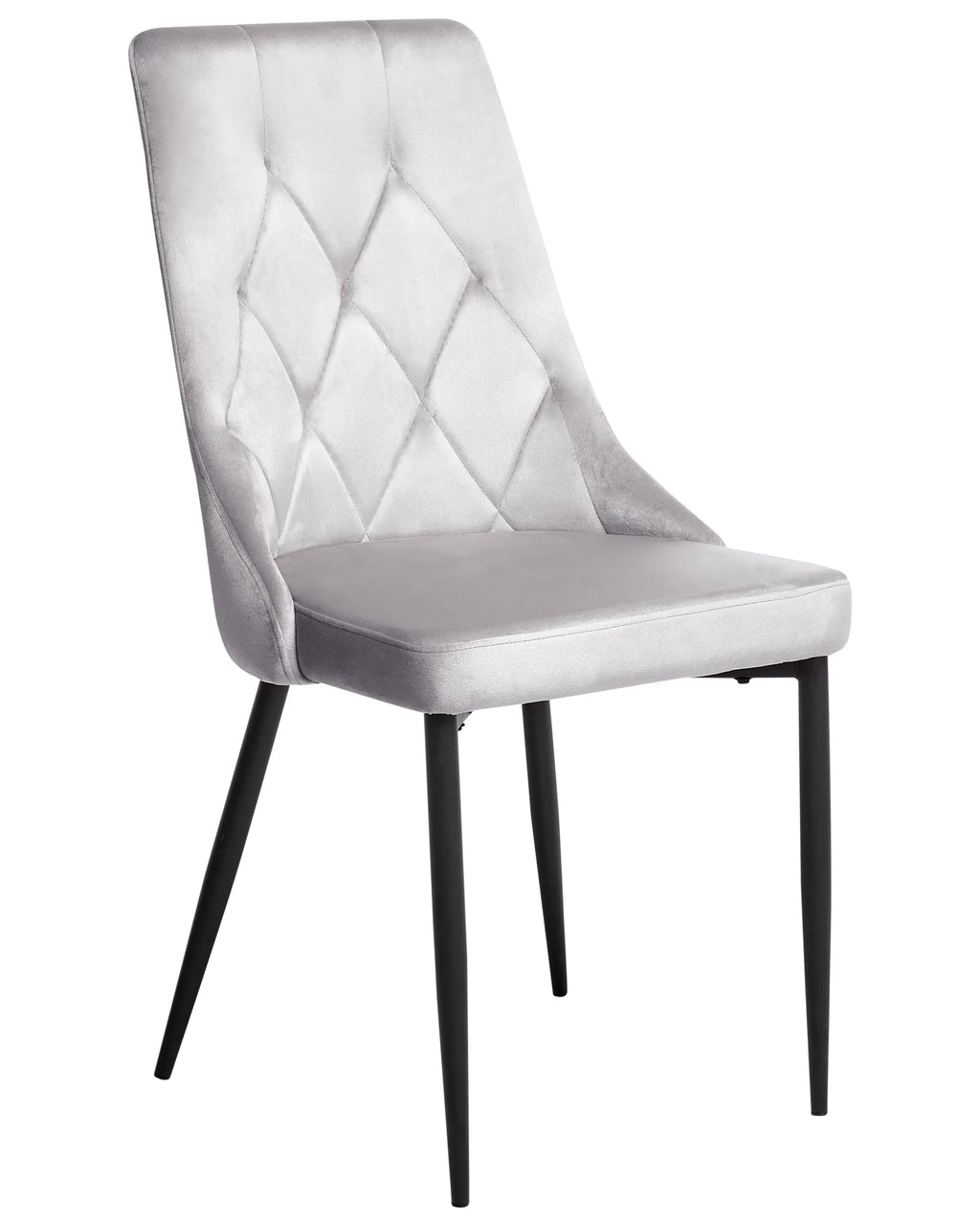 Set of 2 Dining Chairs AVENIR Velvet Light Grey