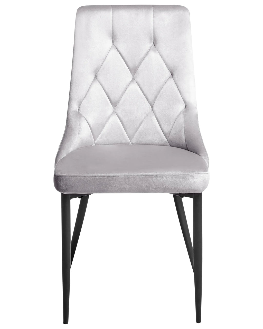 Set of 2 Dining Chairs AVENIR Velvet Light Grey