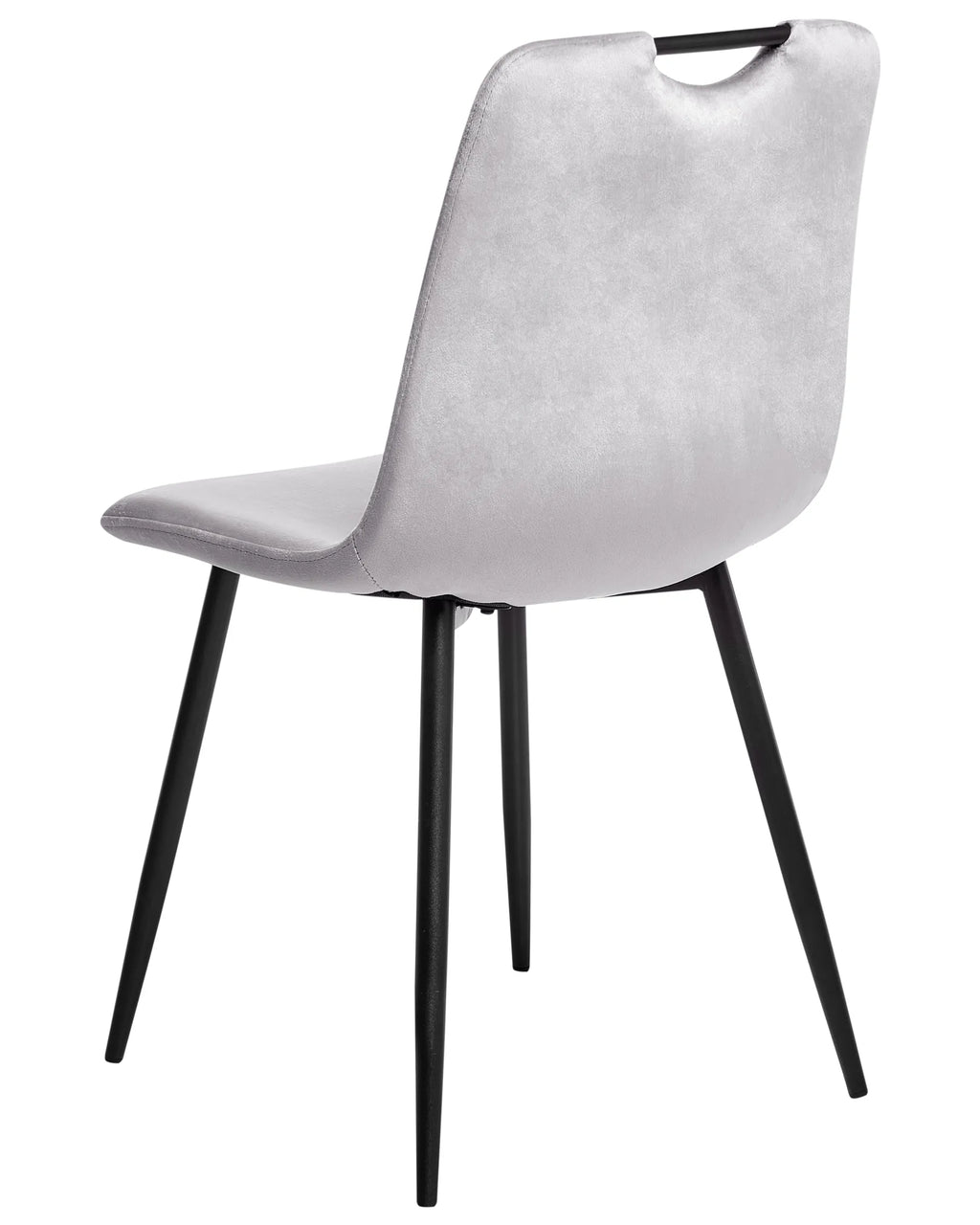 Set of 4 Dining Chairs ARGYLE Velvet Light Grey