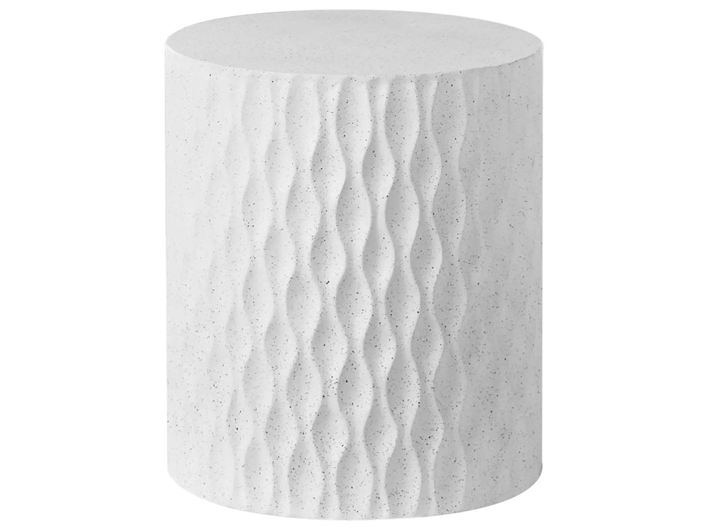 Side Table ANTELAO 37 cm 37 cm Terrazzo Effect White Terrazzo