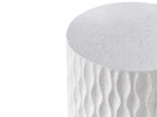 Side Table ANTELAO 37 cm 37 cm Terrazzo Effect White Terrazzo