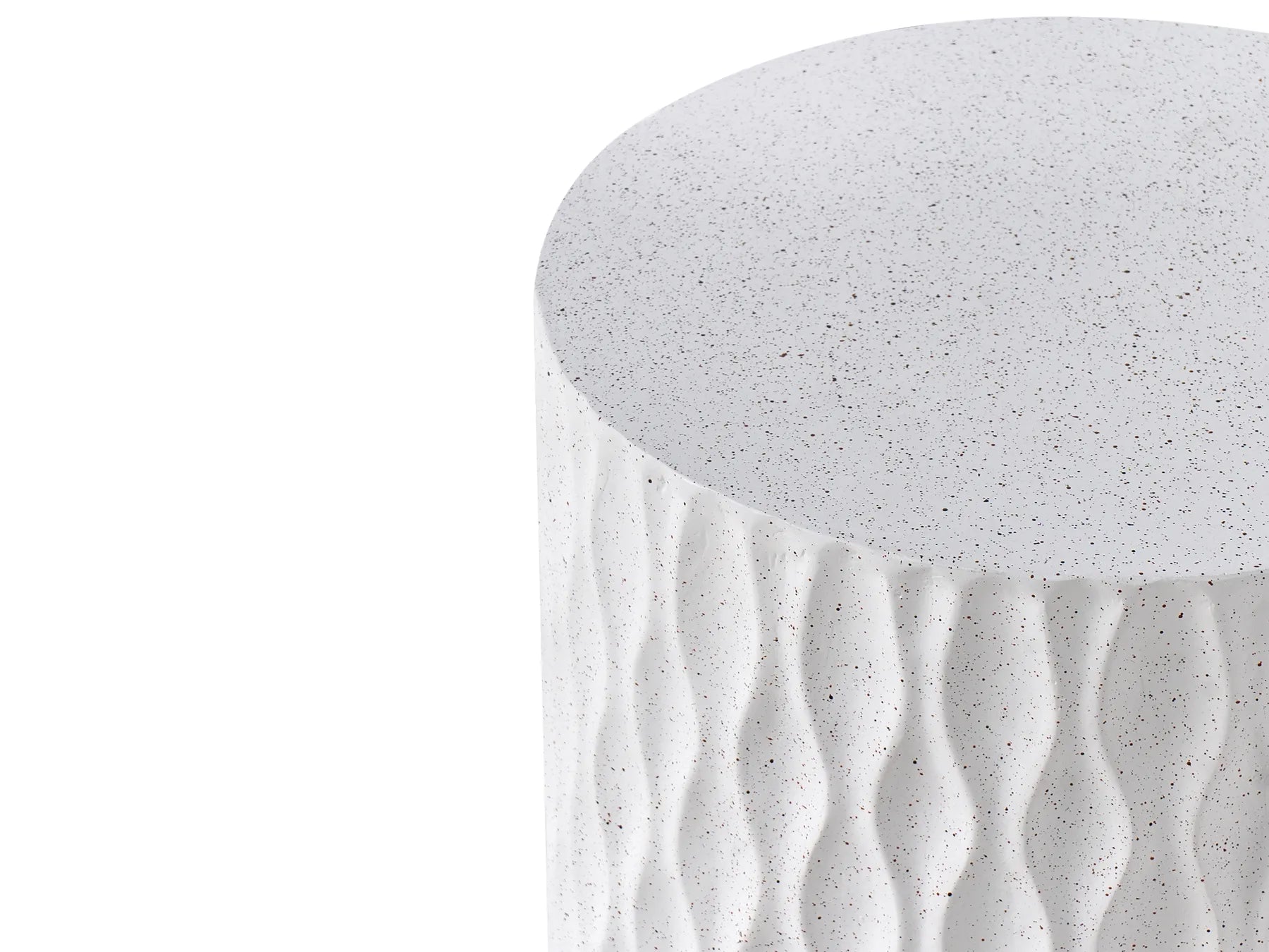 Side Table ANTELAO 37 cm 37 cm Terrazzo Effect White Terrazzo