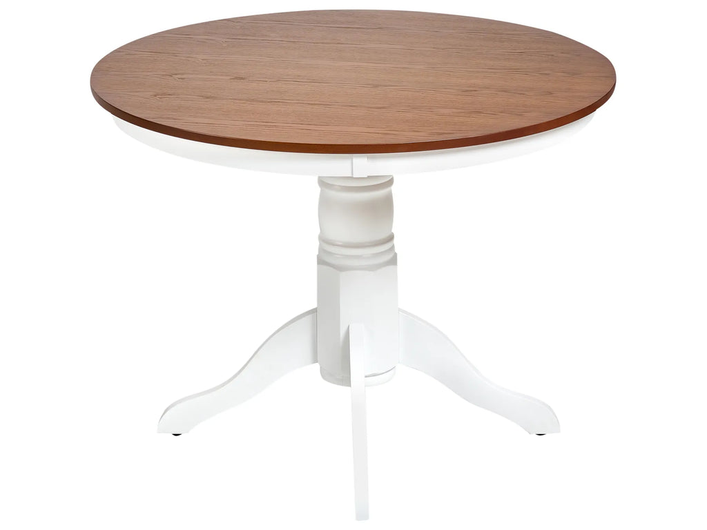 Dining Table AKRON Brown Ash Wood 100 cm 100 cm Wood