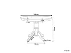 Dining Table AKRON Brown Ash Wood 100 cm 100 cm Wood