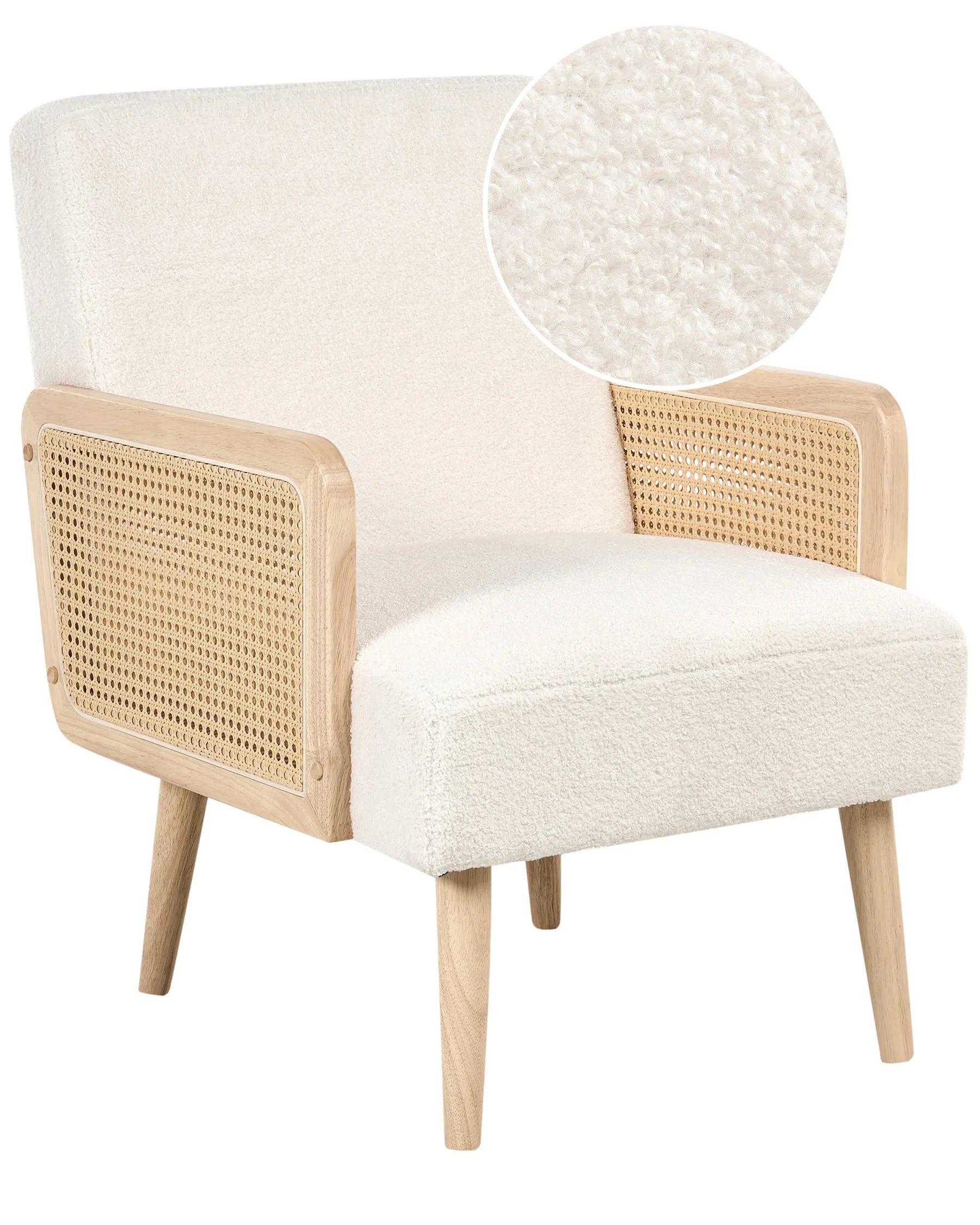 Armchair HOJBY Boucle Off-White