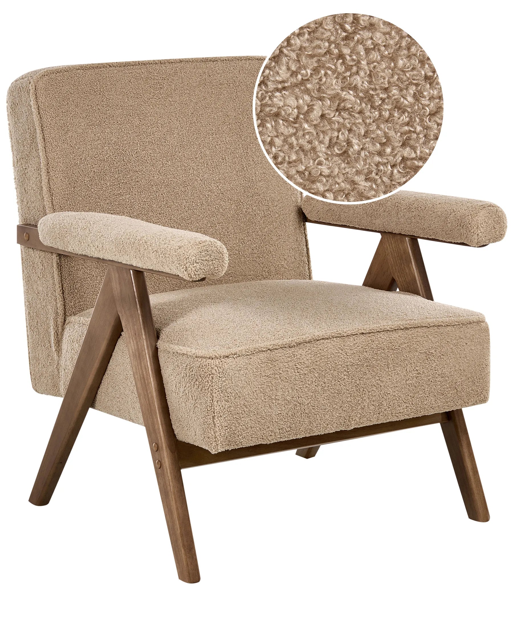 Armchair EVJE Boucle Sand Beige