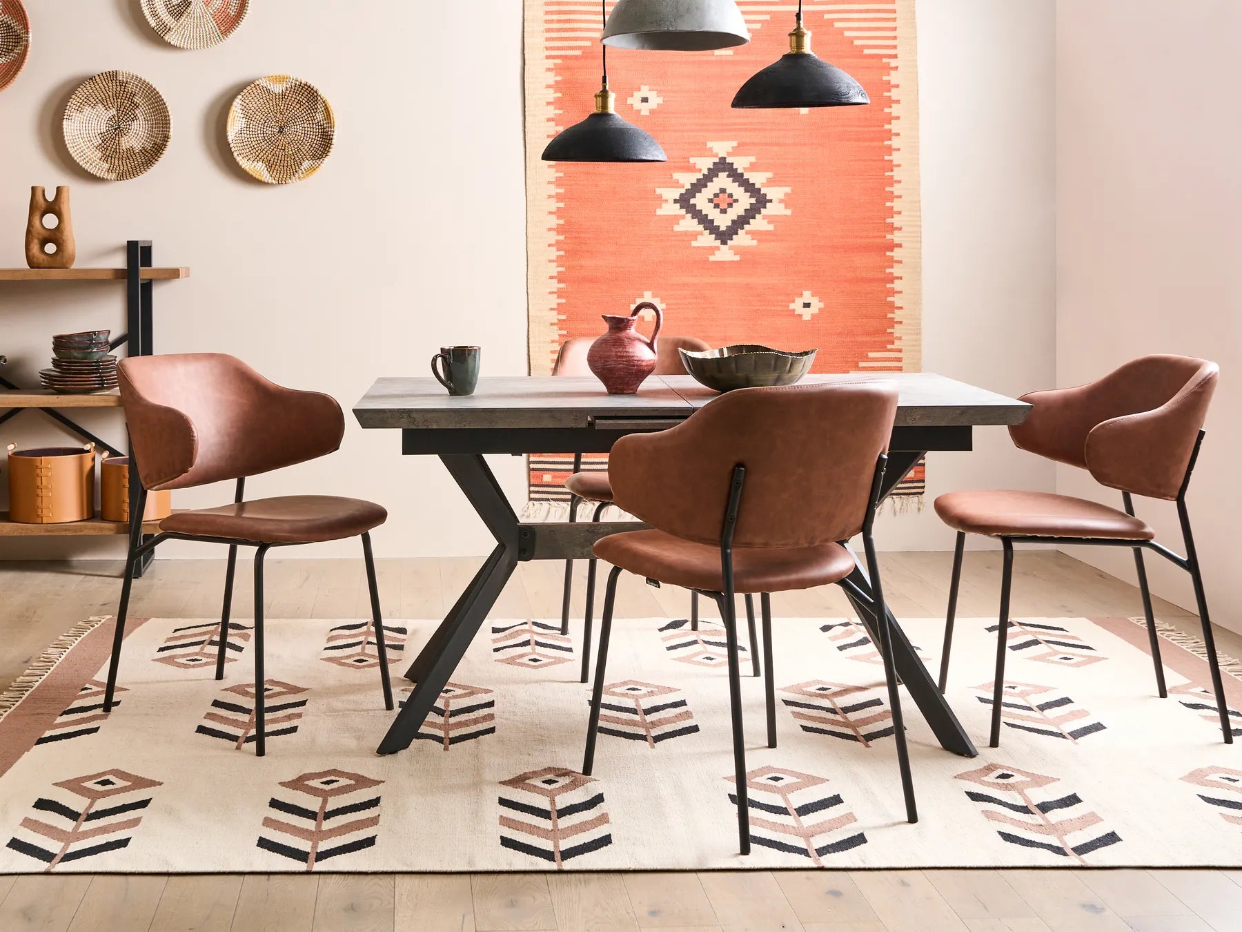 Extending Dining Table BENSON Light Grey 140/180 cm 80 cm