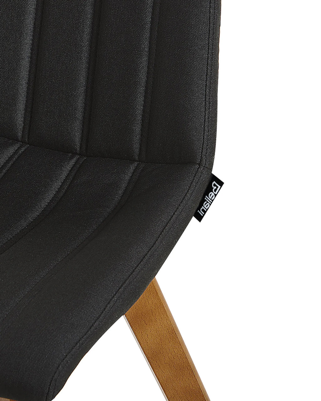 Set of 2 Dining Chairs CALGARY Fabric Black