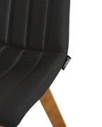 Set of 2 Dining Chairs CALGARY Fabric Black