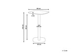 Bar Table MORELLA Black/ Dark Brown 60 cm 60 cm