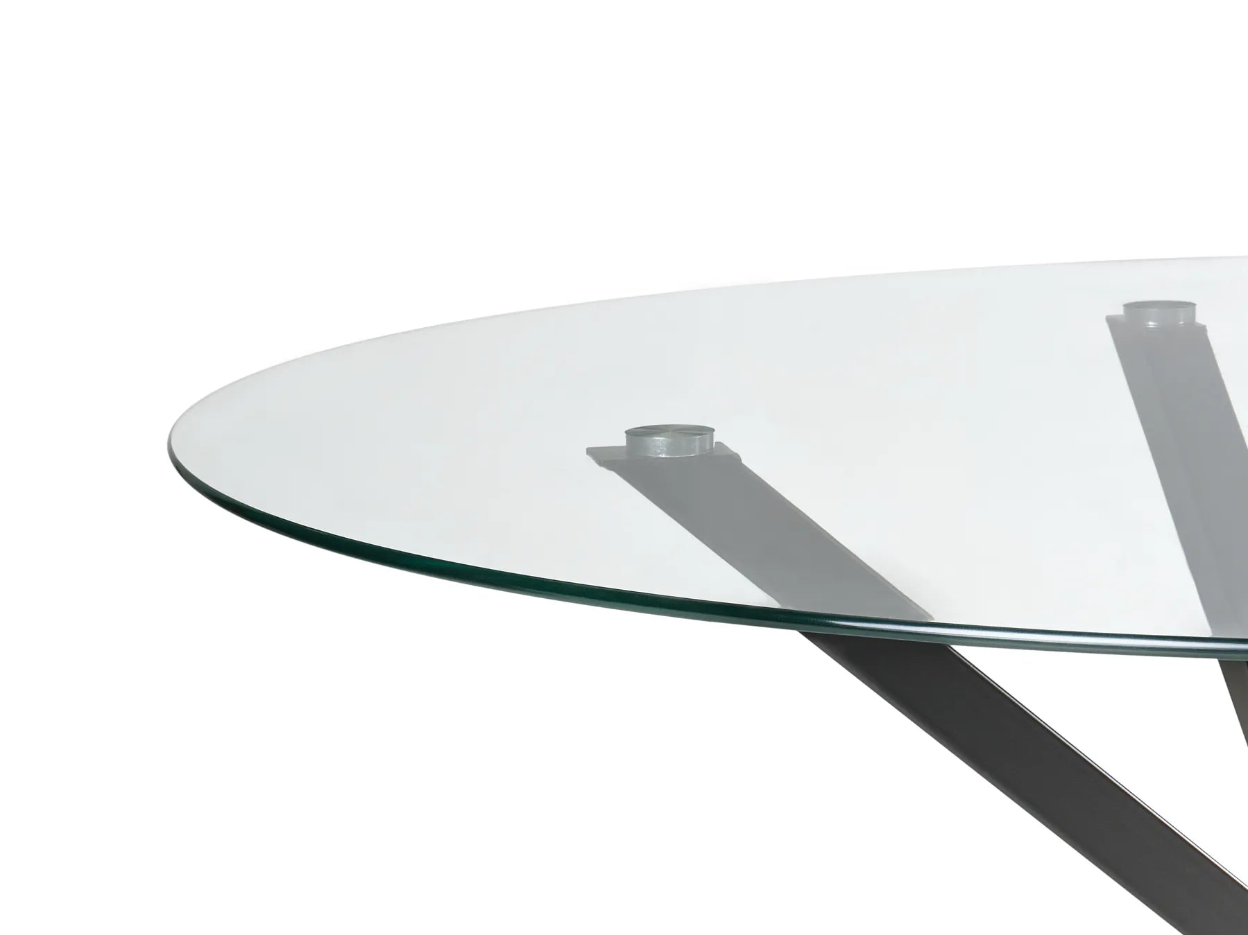 Dining Table MESTON Black 120 cm 120 cm Tempered Glass